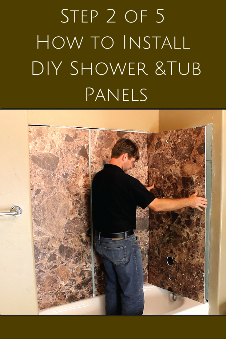 5 steps to install decorative DIY shower and tub wall panels