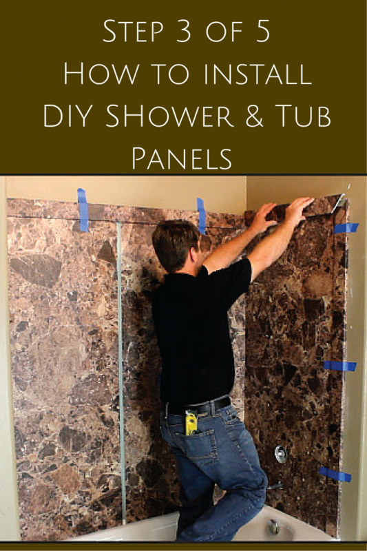 Step 3 Cut DIY trim moldings for shower and tub wall panels