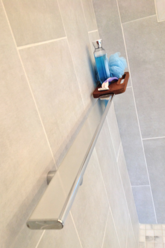 Shower support and storage bar in Kohler Choreograph series