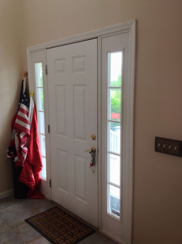 Steel front entry door and sidelights in Carroll Ohio 