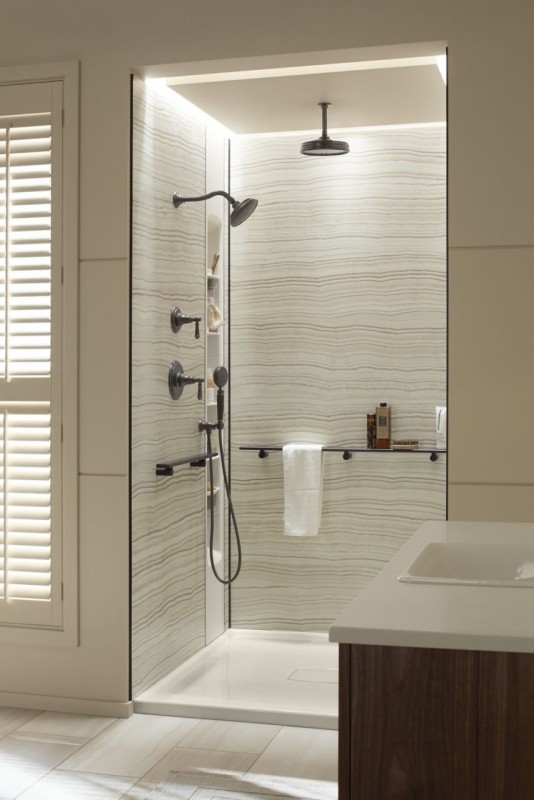 luxury grout free shower panels