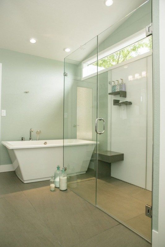 high gloss contemporary shower walls