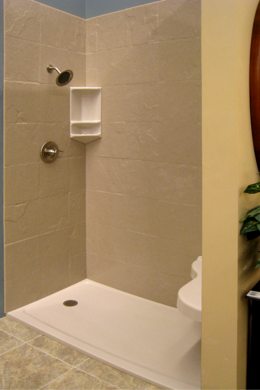 3/8" thick solid surface stone shower wall panels 