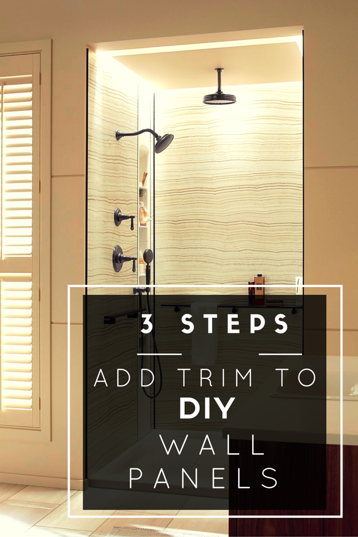 3 Steps To Add Trim And Borders To DIY Shower Wall Panels   Pinterest 3 Steps Opening Image 