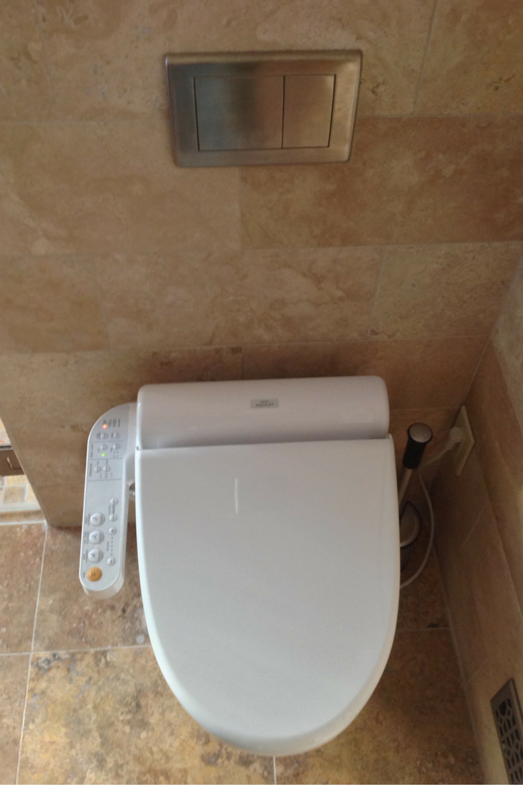 A Toto washlet combined toilet and bidet