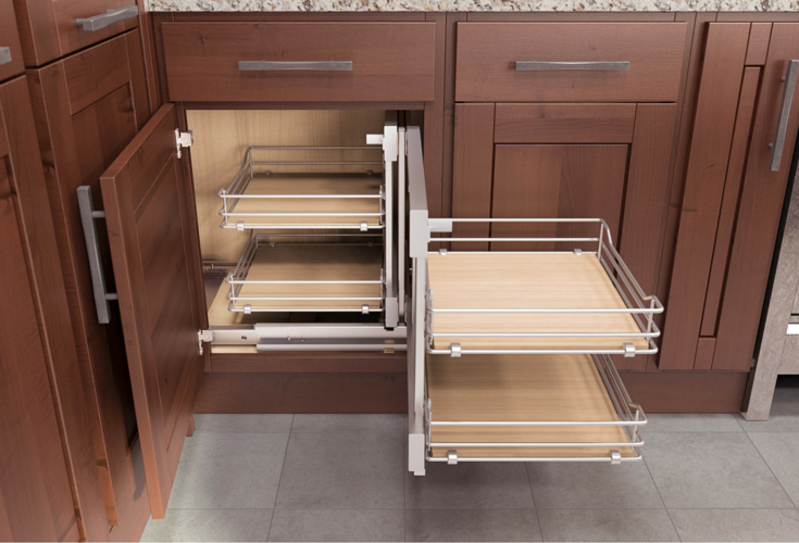 Flex corner flexible kitchen cabinet storage unit 