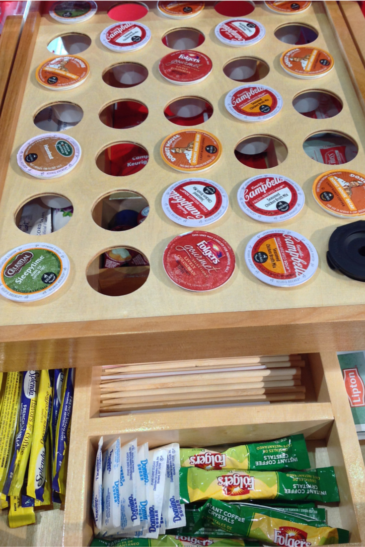 Rev-A-Shelf inside kitchen cabinet storage for K cups 