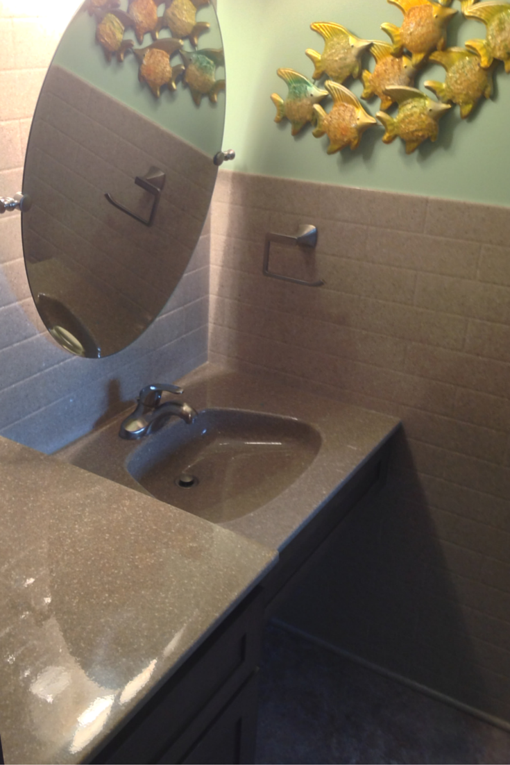 subway solid surface wall panels with a stone solid surface vanity top in akron