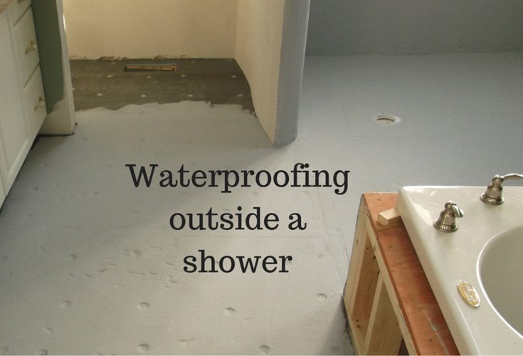 Waterproofing outside a shower pan in Cleveland 