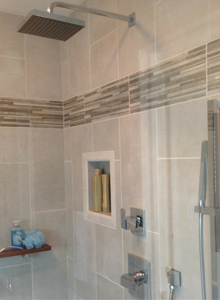 Waterproof ready for tile niche for a bathroom remodeling project in Cleveland Ohio 