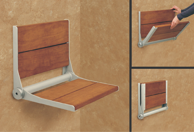 fold down seat for a smaller shower | Innovate Building Solutions 