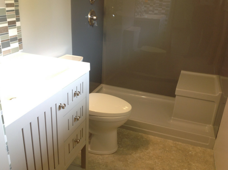 bath to shower conversion in a columbus bathroom remodel 