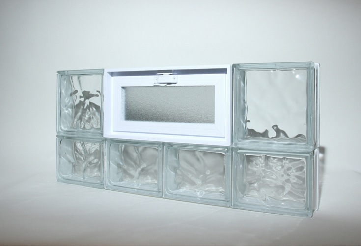 glass block window using a silicone fabrication method 