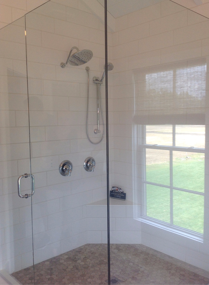 Geometric tile pattern in a home in Columbus Ohio 