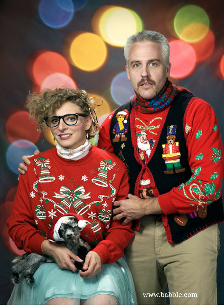 Ugly christmas sweaters worn inside a cold home that needs to be winterized