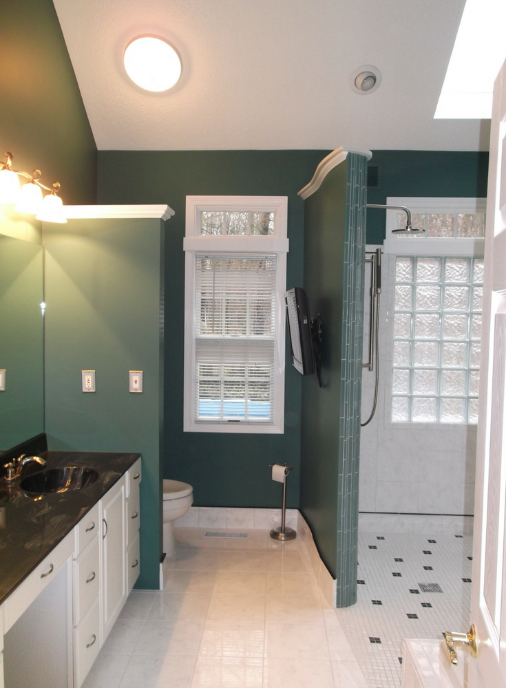 The biggest growth in return on remodeling investment has been in luxury bathrooms. This upscale one level bathroom in the Cleveland suburb of Strongsville Ohio is one example | Innovate Building Solutions 