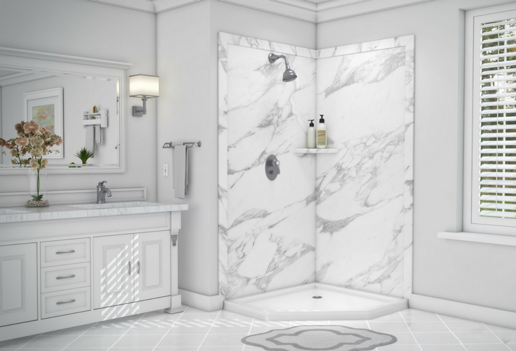 Marble sheets for shower