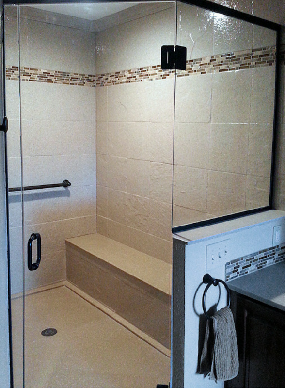How to remodel an odd shaped custom shower stall