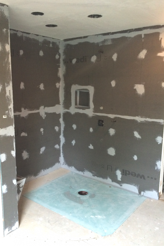 How to remodel an odd shaped custom shower stall