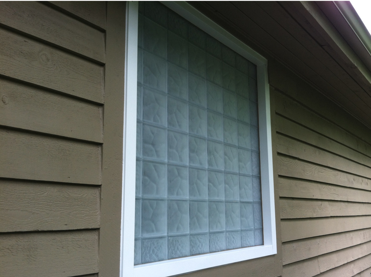 A frosted glass block window in a bathroom or basement provides the ultimate in privacy | Innovate Building Solutions