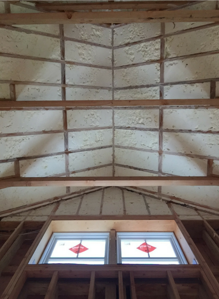 Cellular spray foam insulation in an energy efficient sustainable custom home in Connecticut | Innovate Building Solutions 