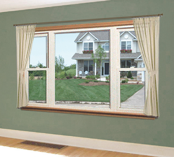 Picture window in Cleveland with 2 double hung windows on the sides | Cleveland Window Company and Clear Choice Window & Door Columbus Ohio