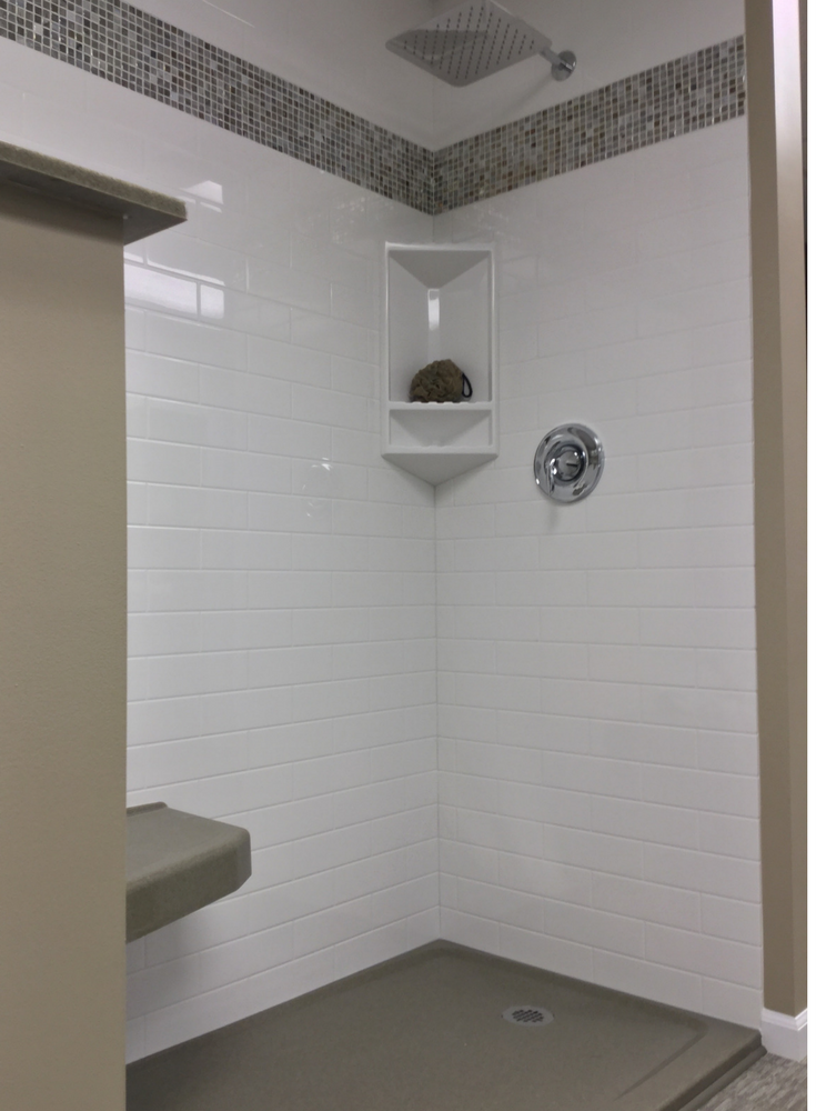 subway tile shower