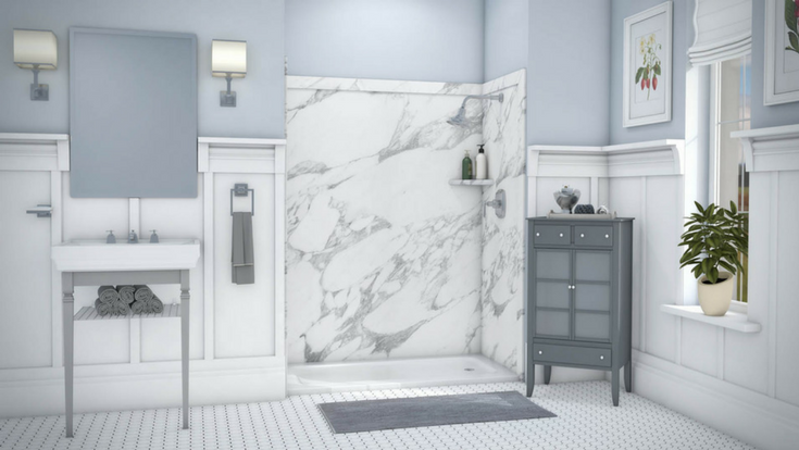 DIY wall panels for Shower Remodel | Innovate Building Solutions | #DIYShowerWalls #ShowerPanels #BathroomRemodel