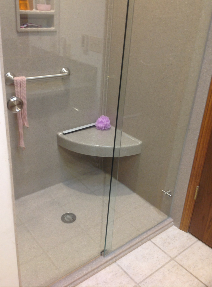 Bench Seat for a Shower Remodel | Innovate Building Solutions | #BenchSeat #ShowerSeat #BathroomRemodel