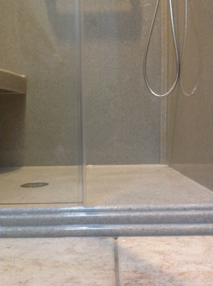 Low Profile Shower Curb | Innovate Building Solutions | #ShowerBase #ShowerCurb #BathroomProjects