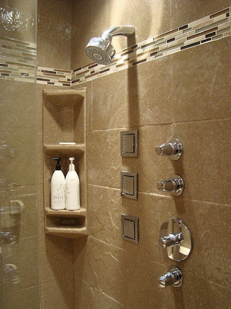 Onyx high gloss stone tile wall panels | Innovate Building Solutions | #HighGlossStone #BathroomRemodel #WallPanels