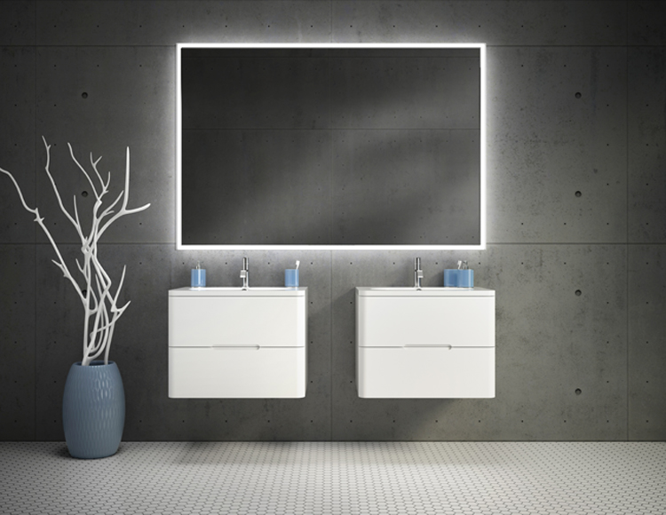 Floating wall hung vanities work in big and small bathrooms alike | Innovate Building Solutions