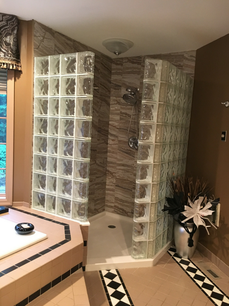 Cultured stone shower pan | Innovate Building Solutions | #ShowerPan #ShowerWallPanels #SolidSurfaceBase