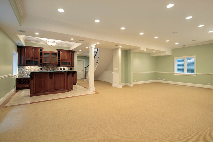 Blank canvas large open spaces in Basement | Innovate Building Solutions | #ClevelandRemodelingandDesign #BasementRemodel #FiinishedBasement