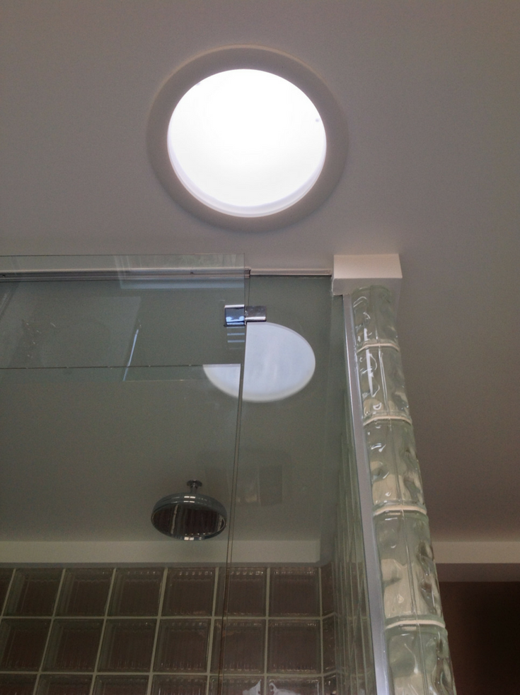 Solar light tube in Bathroom | Innovate Building Solutions | #BathroomLights #SolorLightTube #BathroomProducts