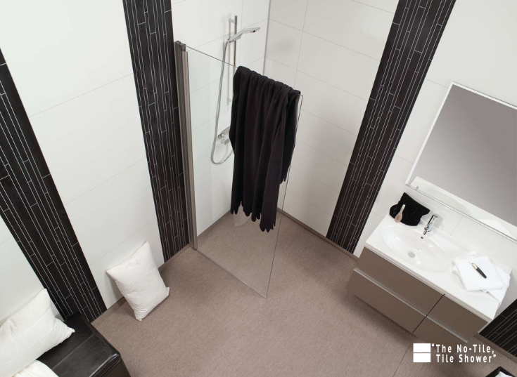 Laminated bathroom wall panels | Innovate Building Solutions | #LaminateWallPanels #ShowerPanels #NoTile #TileShower