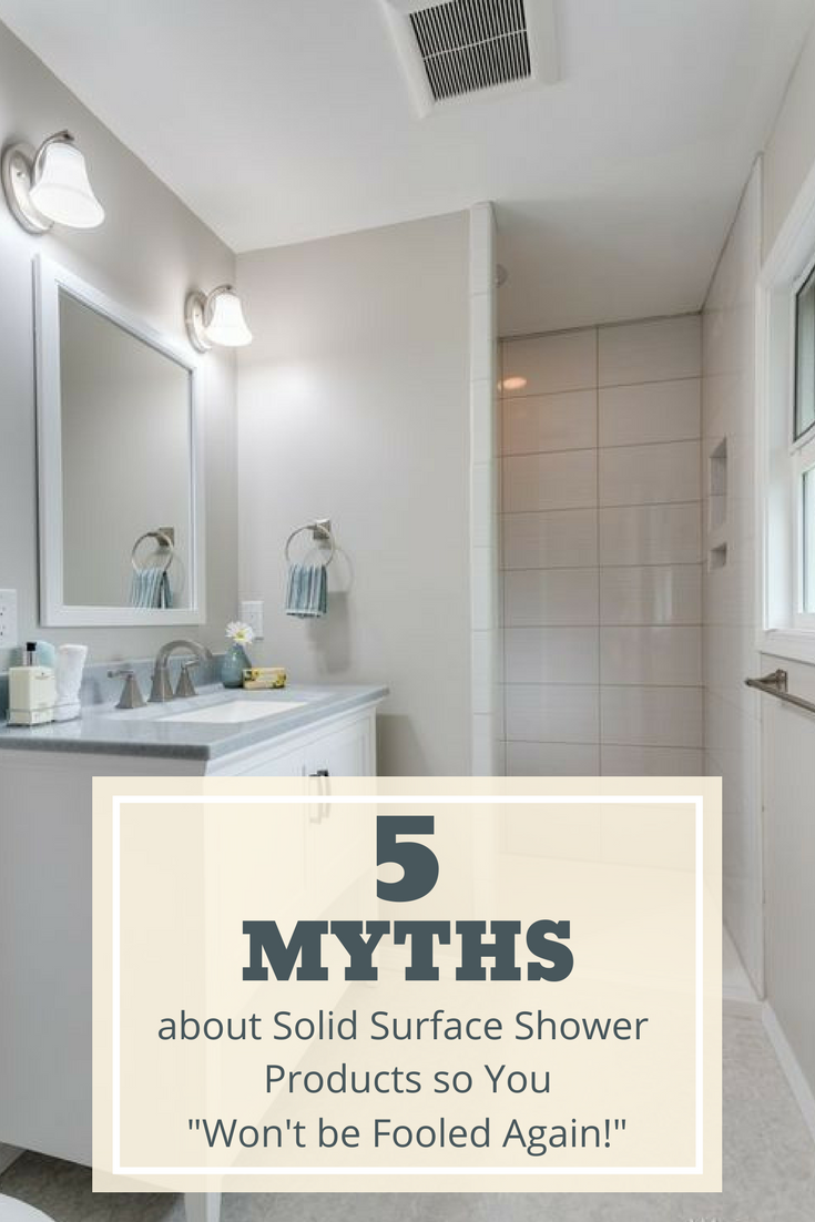 5 Myths about Solid Surface Shower Products You Need to Know | Innovate Building Solutions | #SolidSurfacePanels #WallPanels #BathroomRemodeling