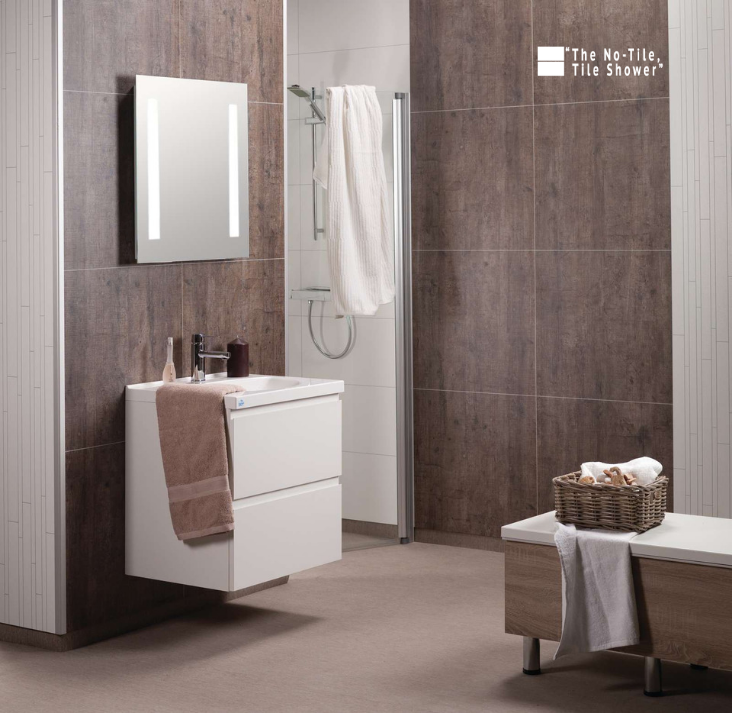 Laminate shower wall panels | Innovate Building Solutions | #LaminateShower #WallPanels #NoTileShower