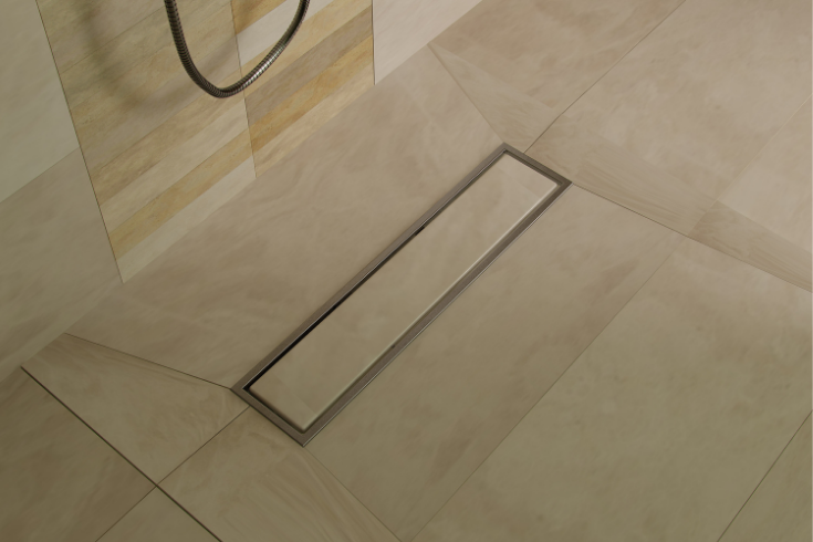 7 Shower Pan Design Options, Large Format Tile Shower Floor Linear Drain