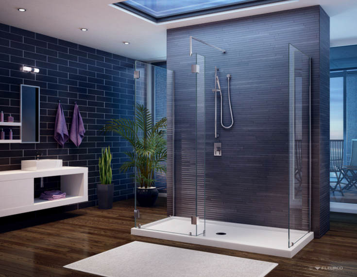 Clear glass walk in shower| Innovate Building Solutions | #GlassDoor #ShowerDoor #ClearGlass #WalkInShower