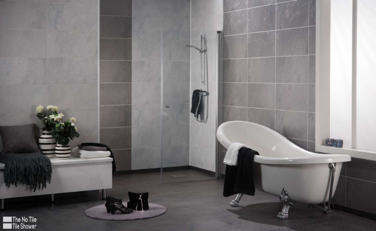 One Piece Tub Units Wall Panels Instead of Tiles Stand up Shower