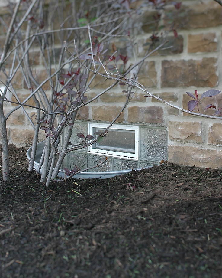 Glass block air vents for air flow in a basement window | Innovate Building Solutions | #GlassBlockBasement #BasementWindows #VentedGlassBlock