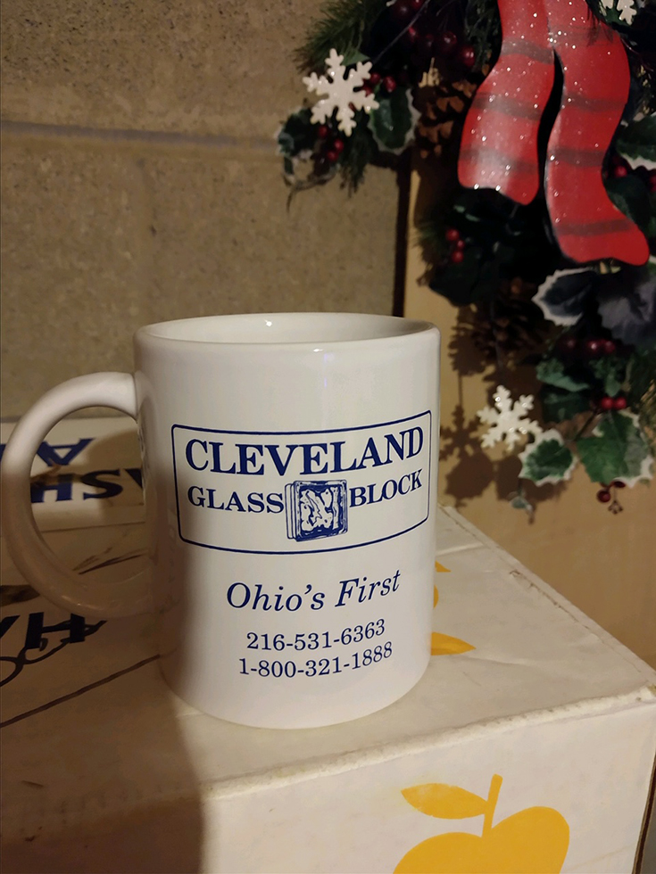 Cleveland Glass Block coffee mug | innovate Building solutions | #ClevelandGlassBlock #GlassBlock #StartUpBusiness