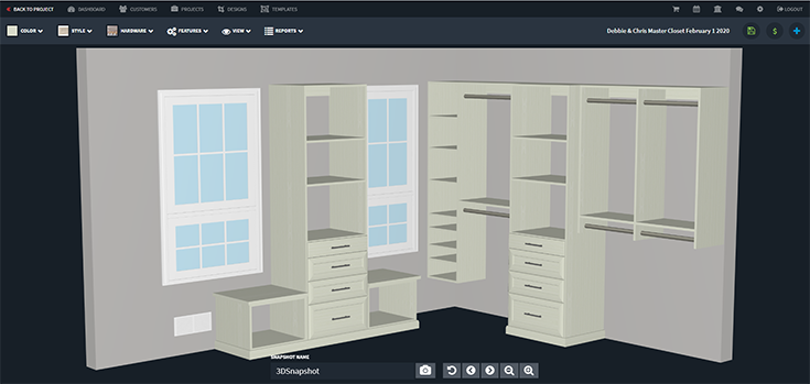 3D closet design | Innovate Home Org | Innovate Building Solutions | #ClosetSystem #3DDesign #ClosetDesign