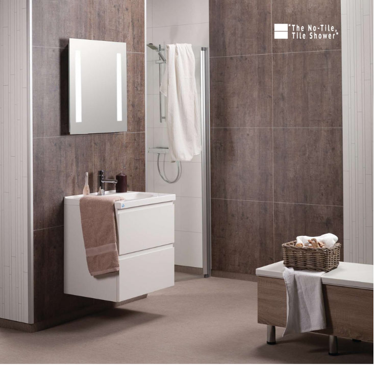 Laminate shower wall panels which won't discolor or fade | Innovate Building Solutions | #laminatewallpanels #Showerwallpanels #BathroomPanels