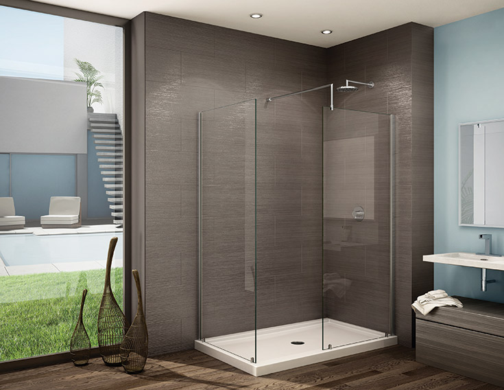 walk in shower | Innovate Building Solutions | #Walkinshower #Shower #GlassDoor #Glass