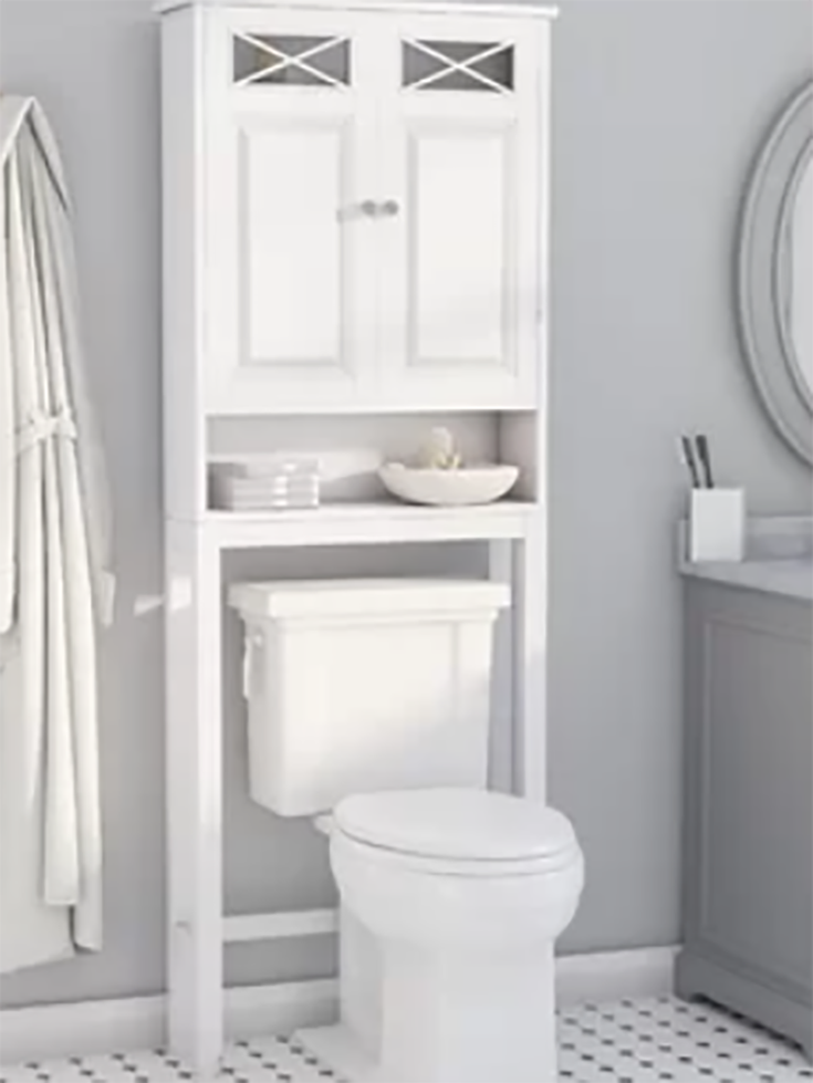 Small bathroom idea 8 over the toilet storage cabinet credit www.wayfair.com | Innovate Building Solutions | #Toilet #Storage #BathroomRemodel #SmallBathroom