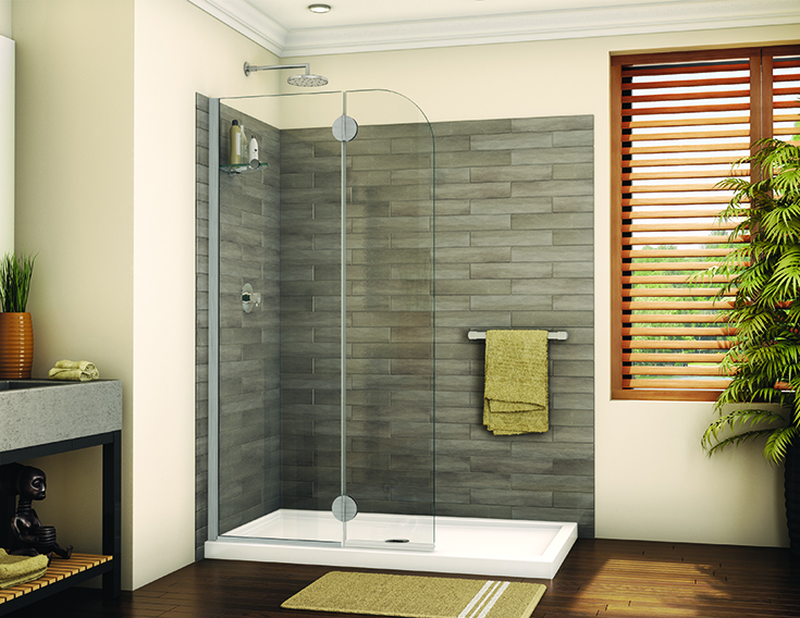 Smart bathroom idea 1 shower screen in a modern bathrom walkin shower | Innovate Building Solutions | #BathroomRemodel #ShowerRemodel #ModernBathroom 