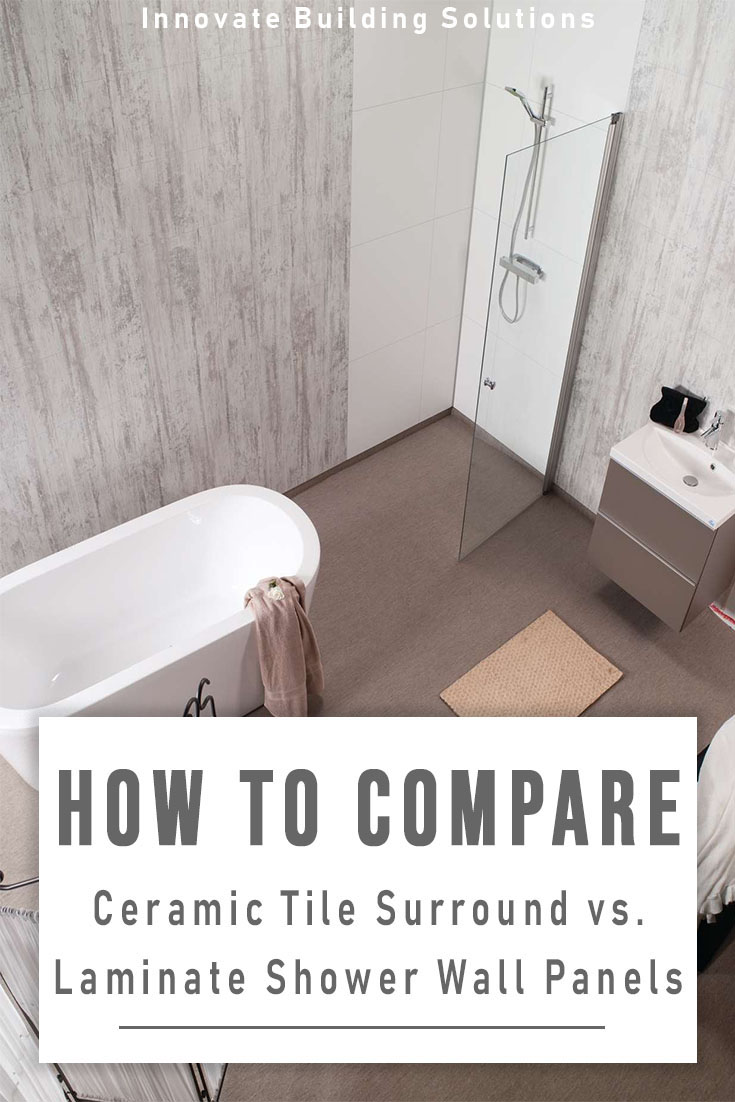 FAQ 9 How to compare ceramic tile to grout free laminate shower wall panels | Innovate Building Solutions | #LaminateShower #WallPanels #ShowerPanels