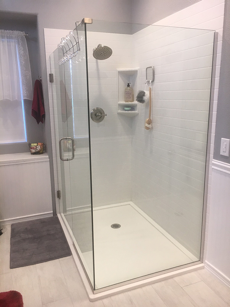 Shower on sale drain location